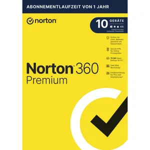 Norton 360 Premium ND 75GB | 10 Geräte | Download & Produktschlüssel