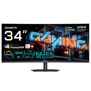 GIGABYTE MO34WQC36 34 Zoll UWQHD QD-OLED Panel 21:9 360 Hz Dual Mode Curved Gaming Monitor