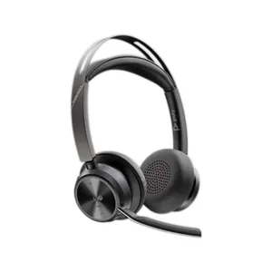 Poly Voyager Focus 2 MS Schwarz Kabelloses Bluetooth-Headset, USB-C/A, BT700 USB-C Dongle, ANC, Microsoft Teams zertifiziert