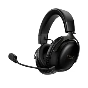 HyperX Cloud III Wireless Schwarz Gaming-Headset, kabellos, 2.4 Ghz Empfänger, passend für PC, PlayStation & Nindento Switch