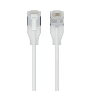 Ubiquiti UniFi Etherlighting Patchkabel Cat6A 1m Weiß – Ultra Slim RJ45 Netzwerkkabel mit 10 Gbit/s, PoE++ und Etherlighting (UACC-Cable-Patch-EL-C6A-1M-W)