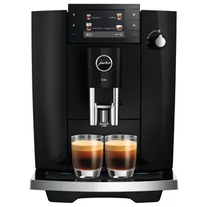 JURA E6 (ED) Kaffeevollautomat, 17 Spezialitäten, 3,5''-Farbdisplay, WiFi-fähig, Hot & Light Brew, Feinschaum-Technologie, Energiesparmodus, Piano Black