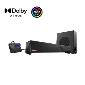ASUS ROG Gjallar Dolby Atmos Gaming Soundbar mit kabellosem Subwoofer – Premium 2.1.2 Surround-Sound für Gamer
