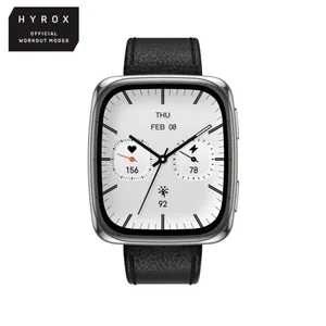 Amazfit Active 2 Square 43 mm NFC Smartwatch Black mit AMOLED, Saphirglas, GPS, Offline-Karten und HYROX-Modus