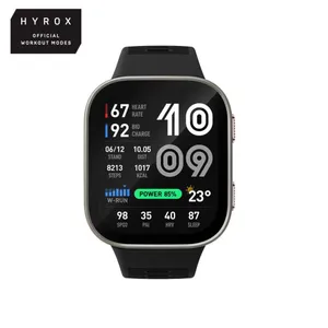 Amazfit Bip Max 50 mm Smartwatch Silver mit 2,07 Zoll AMOLED, GPS, Offline-Karten, 5 ATM und HYROX-Modus