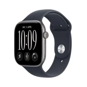 Apple Watch Series 12 GPS 46mm Space Grey Aluminium Gehäuse mit Navy Blue Sport Band - M/L