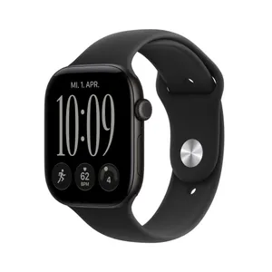 Apple Watch Series 12 GPS 46mm Black Aluminium Gehäuse mit Black Sport Band - S/M