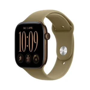 Apple Watch Series 12 GPS 46mm Dark Bronze Aluminium Gehäuse mit Olive Sport Band - S/M