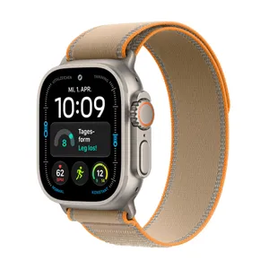 Apple Watch Ultra 4 GPS + Cellular 49mm Natural Titanium Gehäuse mit Sand Trail Loop - M/L