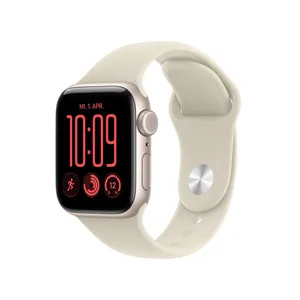 Apple Watch SE 3 GPS + Cellular 40mm Starlight Aluminium Case with Sand Sport Band - M/L