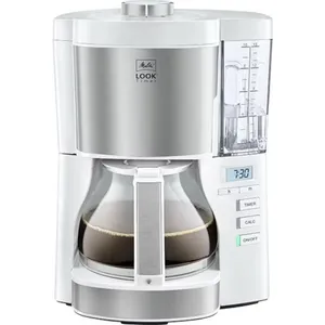Melitta Look Timer 1025-07 Kaffeemaschine Weiß/Edelstahl 10 Tassen