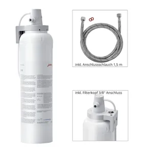 JURA Wasserfilter F3300 für Automaten mit Festwasseranschluss (70332) inkl. Anschlußschlauch und Filterkopf