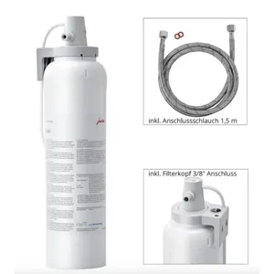 JURA Wasserfilter F2300 für Automaten mit Festwasseranschluss (70331) inkl. Anschlußschlauch und Filterkopf