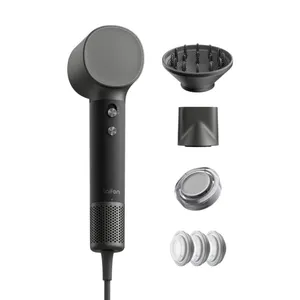 Laifen Neo Special Hochgeschwindigkeits-Haartrockner mit Diffusor & 2 Stylingdüsen; 110.000 U/min, Smart Temperature Control, 1400 W; schwarz