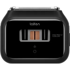 Laifen P3 Elektrorasierer mit 3-Klingen-System & Dual-Linearmotor – IPX7 Nass- & Trockenrasierer, USB-C, Reisetasche, schwarz