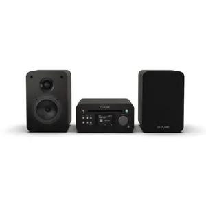 Pure Classic Stereo Mini Stereoanlage DAB+/FM, Bluetooth, CD, USB braun/Walnuss