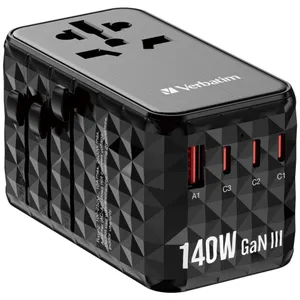 Verbatim 32125 GaN III-Universal-Reiseadapter 140W