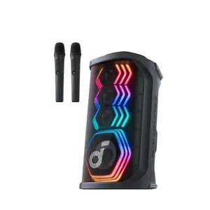 Soundcore Rave 3S Bluetooth Lautsprecher 200W schwarz LED inkl 2 kabellose Mikrofone