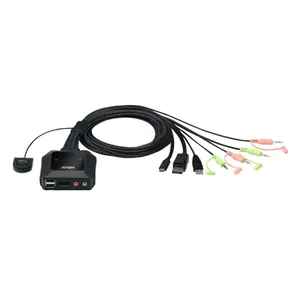 ATEN 2-Port USB-C-DisplayPort-Kabel KVM Switch