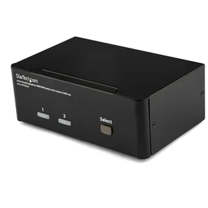 StarTech.com 2-Port Dual DisplayPort KVM Switch mit USB & Audio, Dual Monitor, 2560 x 1600 bei 60 Hz