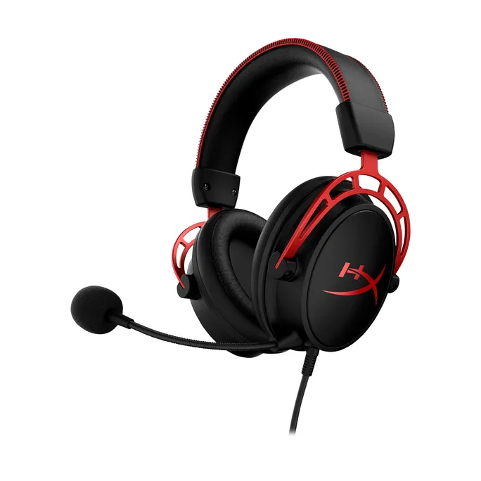 HyperX Cloud Alpha Gaming-Headset Schwarz-Rot, kabelgebunden, passend für PC, PS5, PS4, Xbox Series X|S, Xbox One, Nintendo Switch, Mobilgeräte