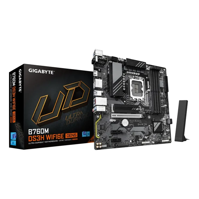 GIGABYTE B760M DS3H WIFI6E GEN5 Micro-ATX Mainboard - Sockel 1700