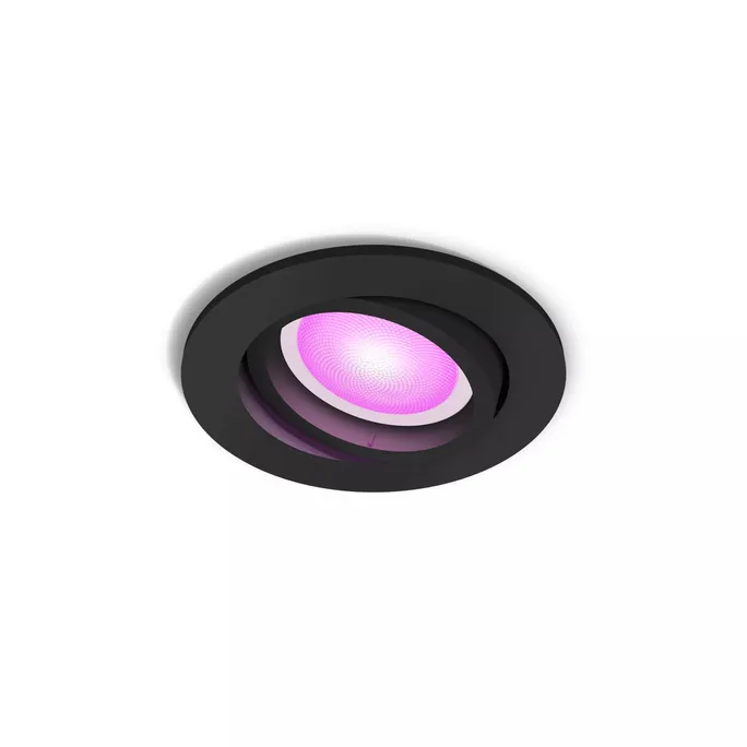Philips Hue White and Color Ambiance Centura Einbauspot rund schwarz