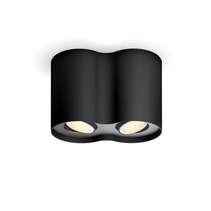 Philips Hue White Ambience Pillar Doppelspot schwarz