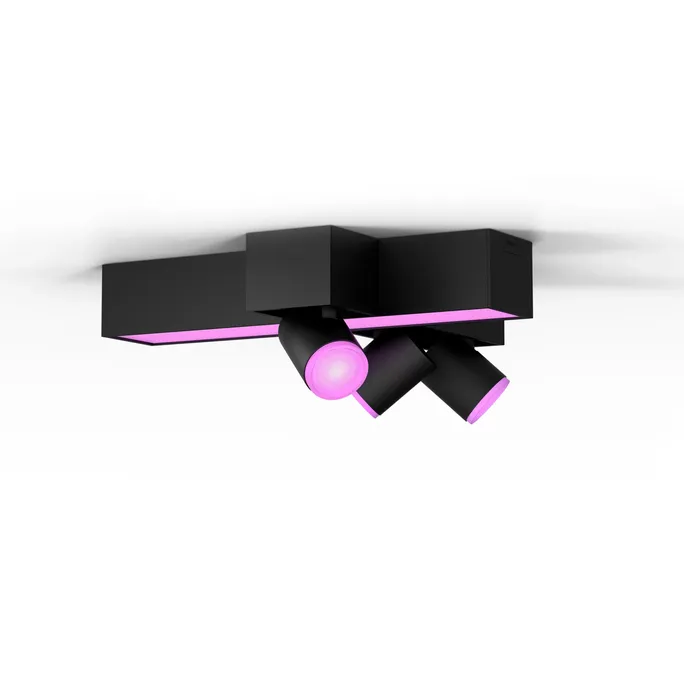 Philips Hue White and Color Ambiance Hue Centris Cross 3er-Spot Deckenleuchte schwarz