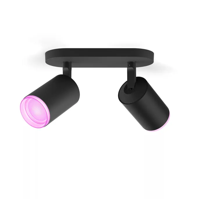 Philips Hue White and Color Ambiance Fugato schwarz 2er-Spot
