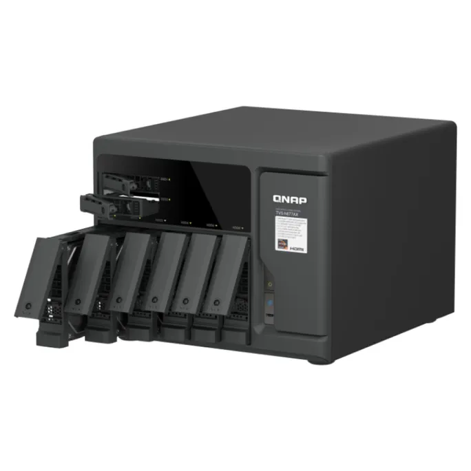 QNAP TVS-h877AX-R5-16G NAS Tower AMD Ryzen™ 5 16 GB DDR5 QNAP QTS Schwarz