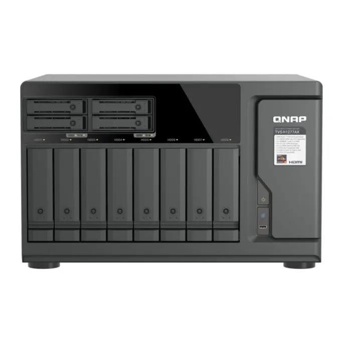 QNAP TVS-h1277AX-R5-16G NAS System 12-Bay + 4-Bay U.2 NVMe