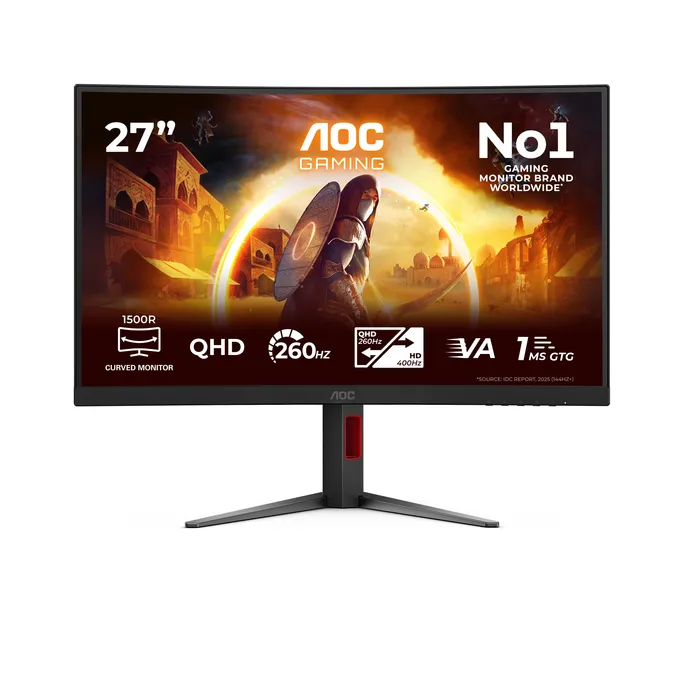 AOC Gaming G4 CQ27G4Z2 27 Zoll WQHD VA Panel 16:9 260 Hz Dual Mode Gaming Monitor