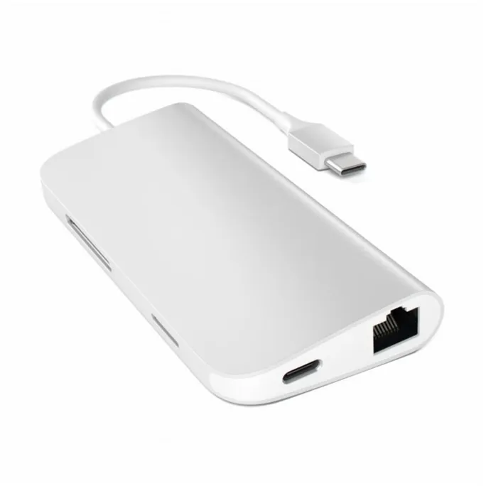 Satechi USB-C Hub Multi-Port Adapter 4K Silber