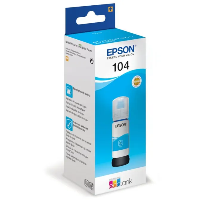 Epson C13T00P240 Original Tintenbehälter 104 Cyan EcoTank
