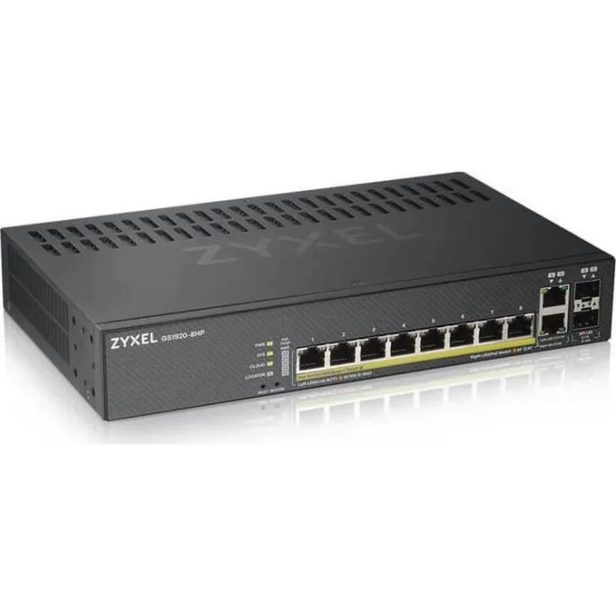 ZyXEL GS1920-8HPv2 Smart Switch (8x Gigabit PoE+, 2x SFP)