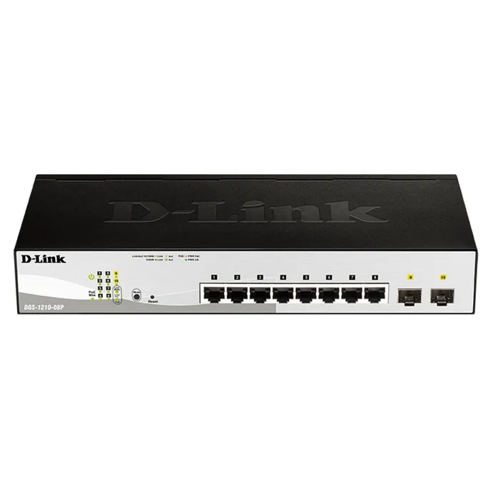 D-Link DGS-1210-08P/E 8-Port Gigabit Smart Switch PoE-powered