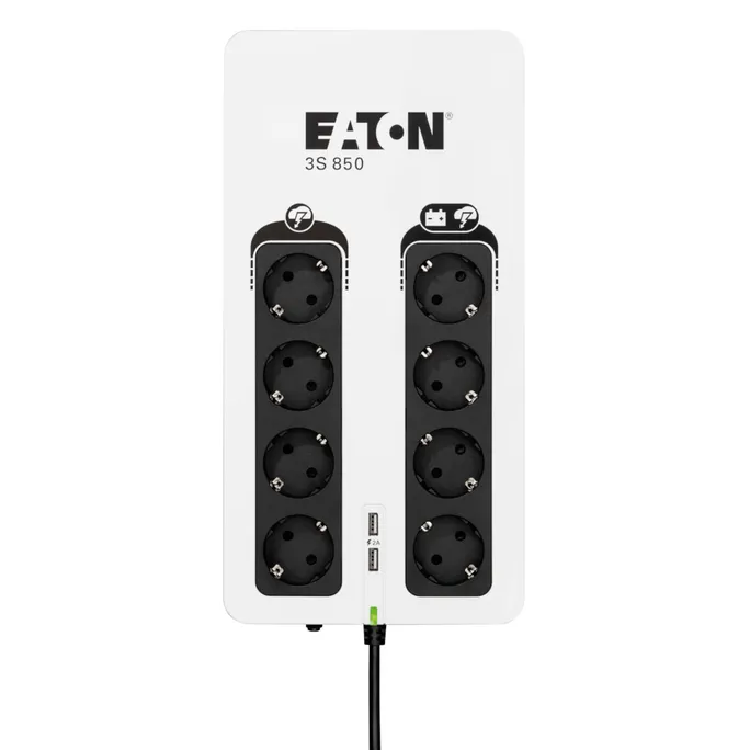 EATON 3S 850 USV, 800VA, 8x SchuKo, Überspannungsschutz