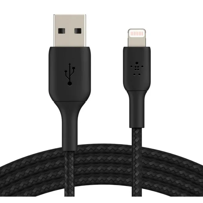 Belkin Lightning Lade/Sync Kabel ummantelt mfi zertifiziert 2m Schwarz