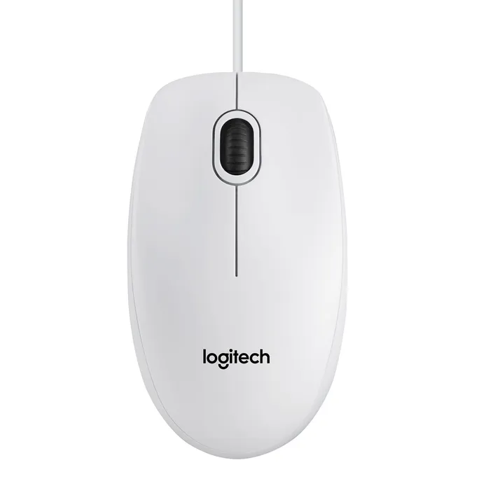 Logitech B100 Kabelgebundene Maus Weiß Bulk