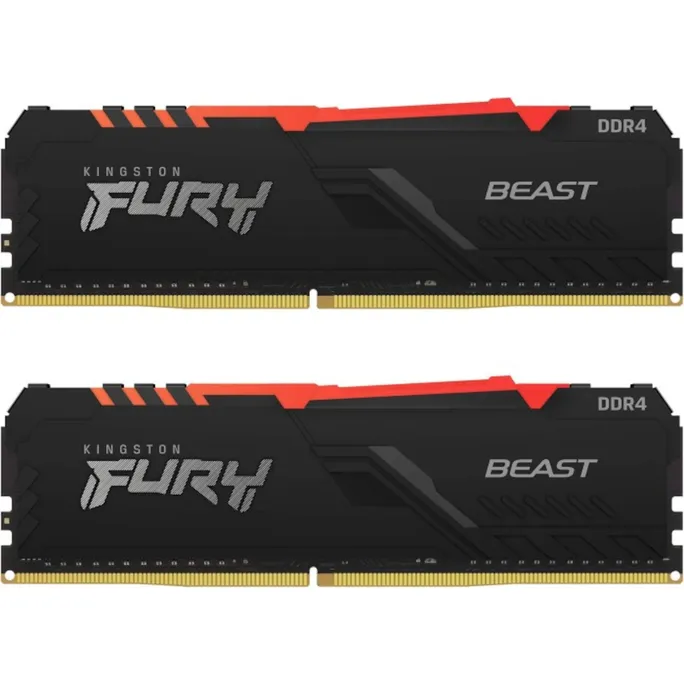 16GB (2x8GB) KINGSTON FURY Beast RGB DDR4-3600 CL17 RAM Gaming Arbeitsspeicher