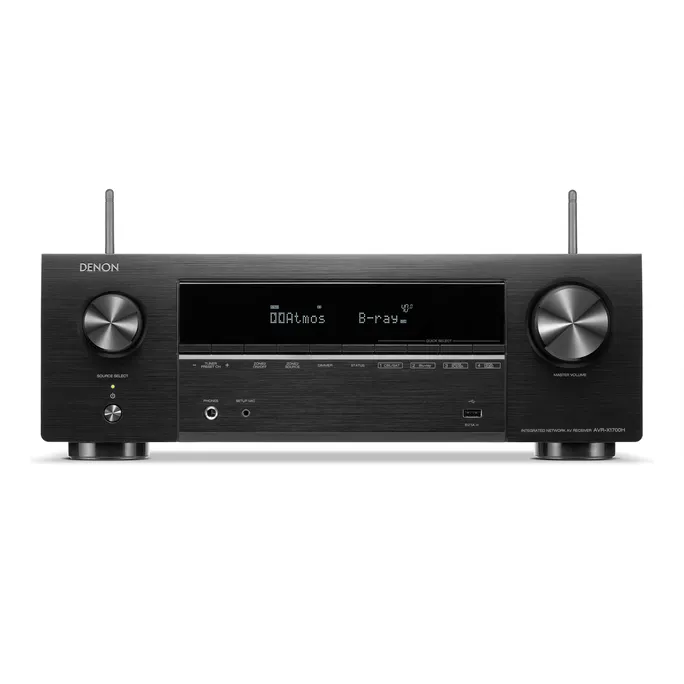 Denon AVR-X1700H 7.2 AV Receiver Schwarz Dolby Atmos BT WLAN HEOS Amazon Alexa