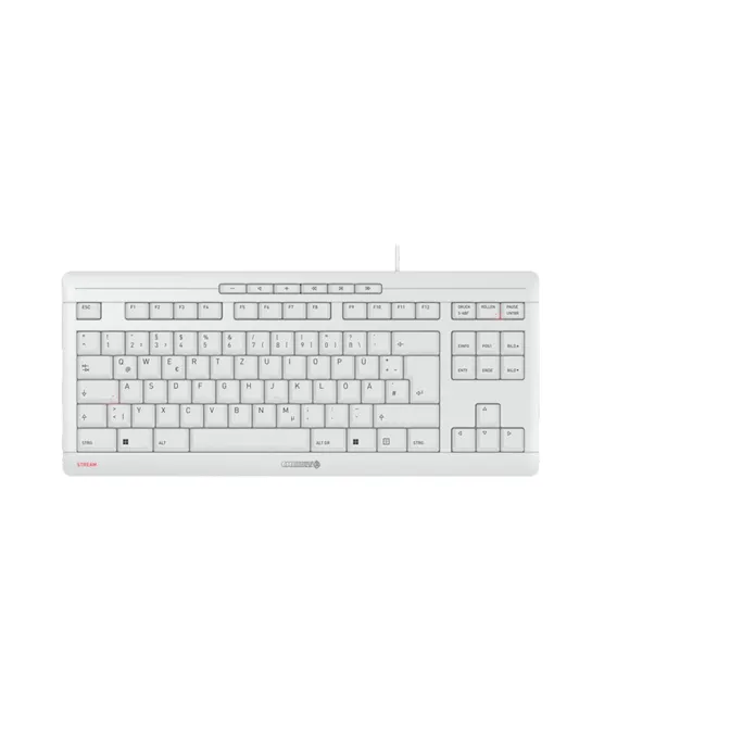 Cherry Stream Keyboard TKL Tastatur kabelgebunden, Weiß