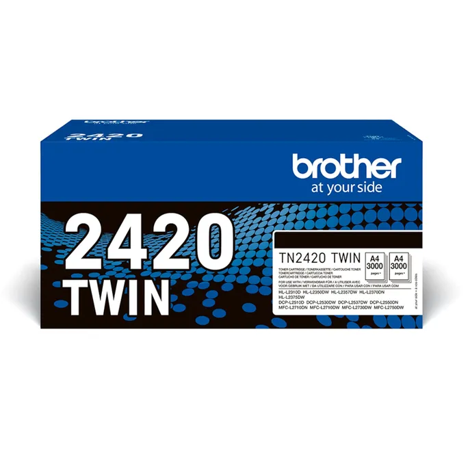 Brother TN-2420TWIN  Original Toner Schwarz für ca. 3.000 Seiten (2 Stück)