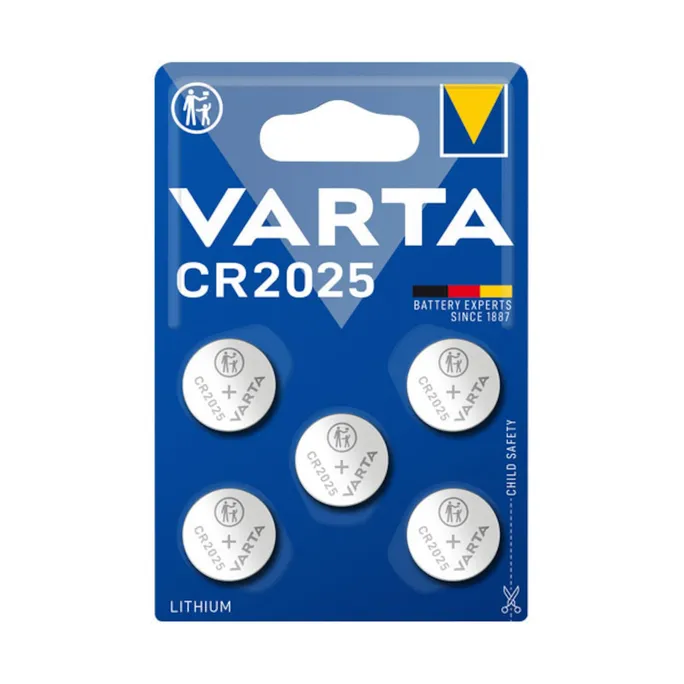 VARTA Professional Electronics Knopfzelle Batterie CR 2025 5er Blister