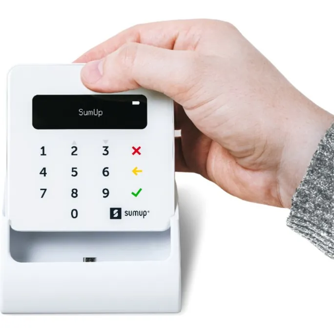 SumUp Air Kartenterminal mit Aufsteller