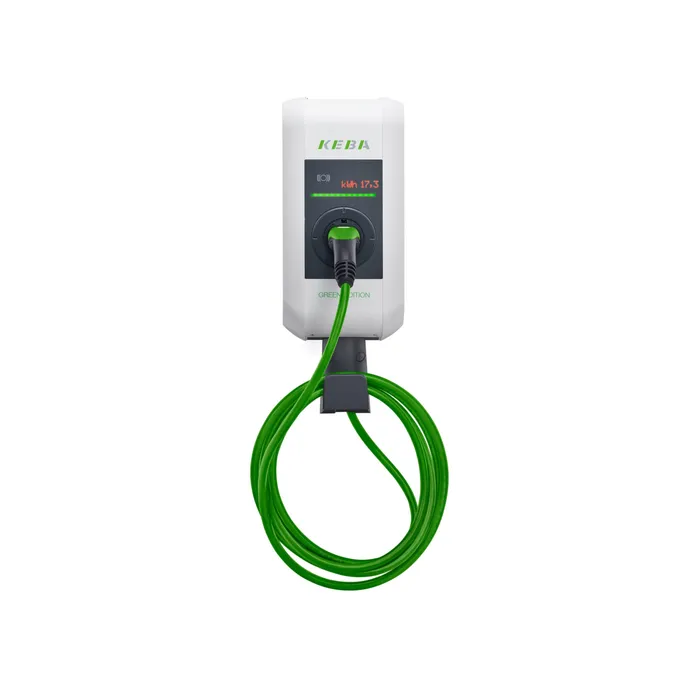 Keba Wallbox KeContact P30 c-series EN Type2 6m Cable 22kW-RFID-MID - Green Edit