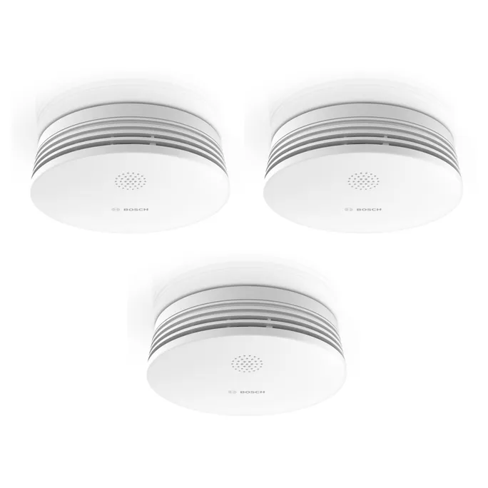 Bosch Smart Home Rauchwarnmelder II Rauchmelder /Alarmsirene, 3er Pack