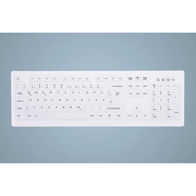 Cherry AK-C8100F-U1-W/GE Tastatur kabelgebunden, Weiß