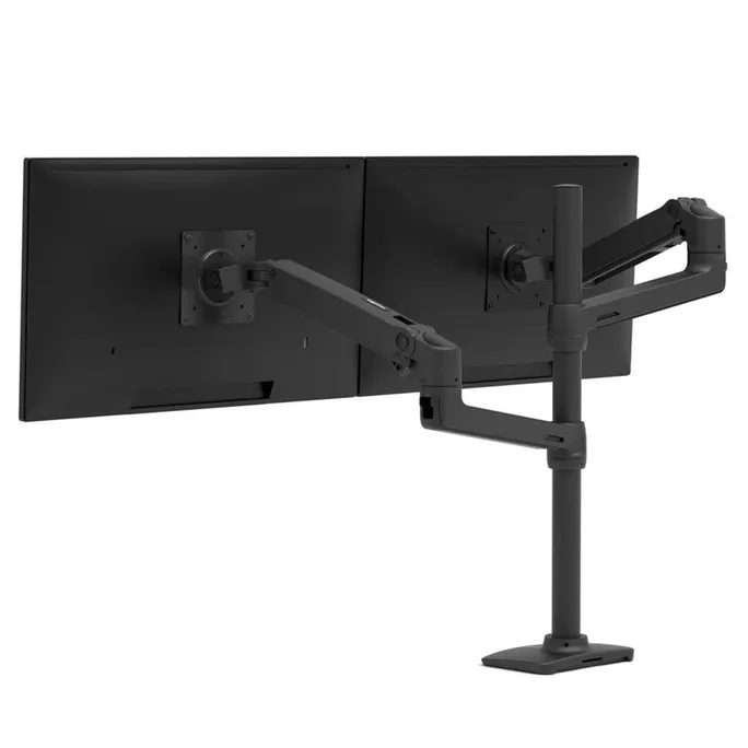 Ergotron LX Dual Monitorarm erweiterbar auf 4 Monitore, Tischhalterung (Schwarz)
